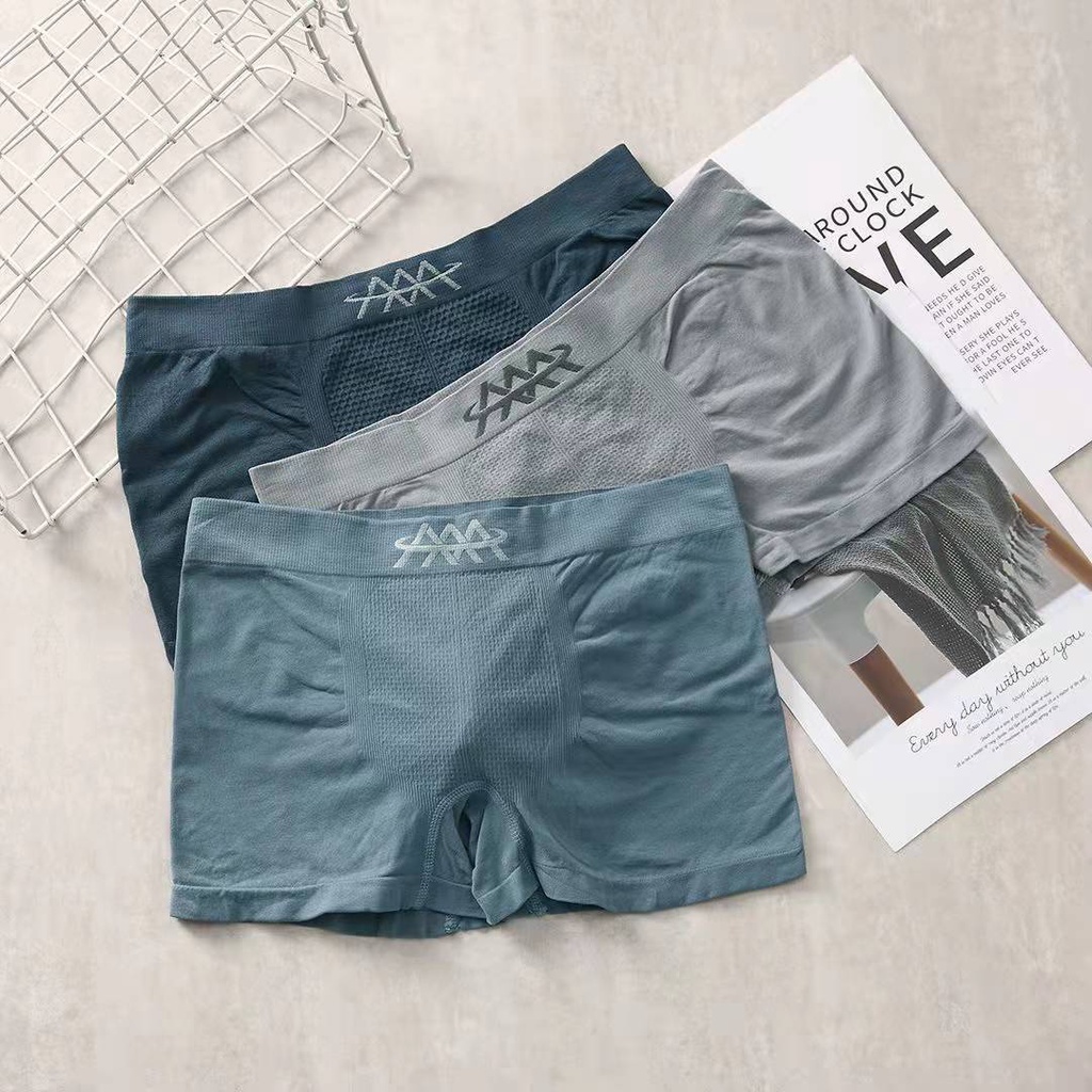 Seamless Men's Underwear Magic Magnetic Pants Breathable Mid-Waist Large Size Stretch Loose Box