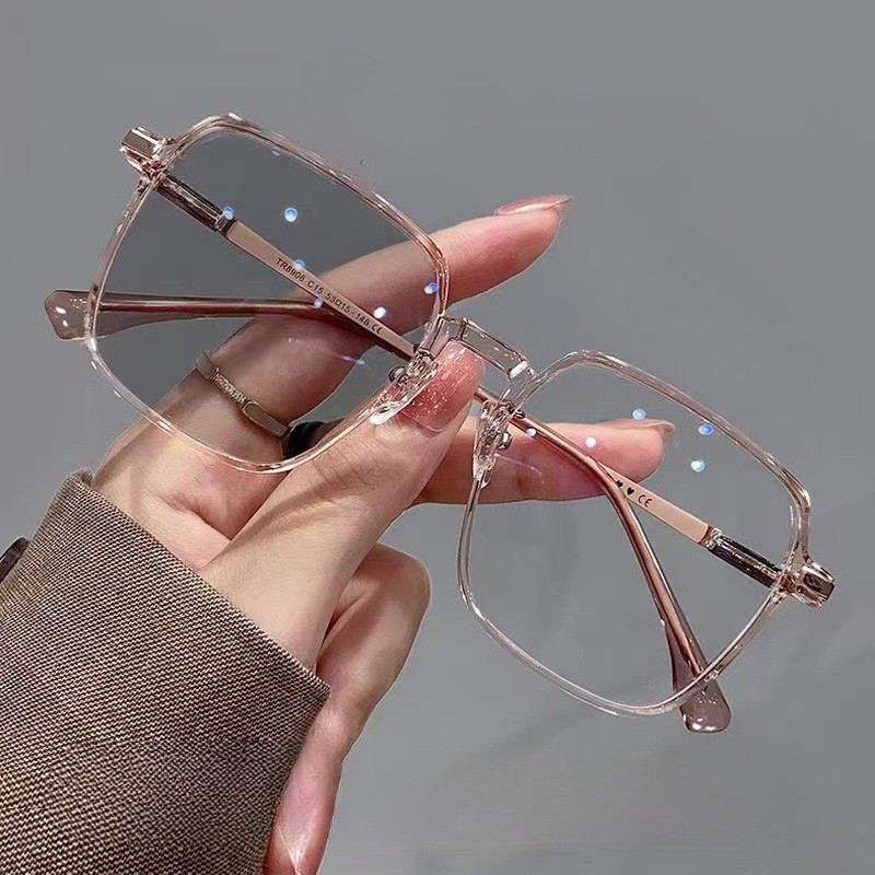(+0~+400) Photochromic Presbyopia glasses, color changing anti blue light presbyopia glasses, women's large frame fashionable presbyopia glasses,+75,+125,+175,+225,+275,+325,+375